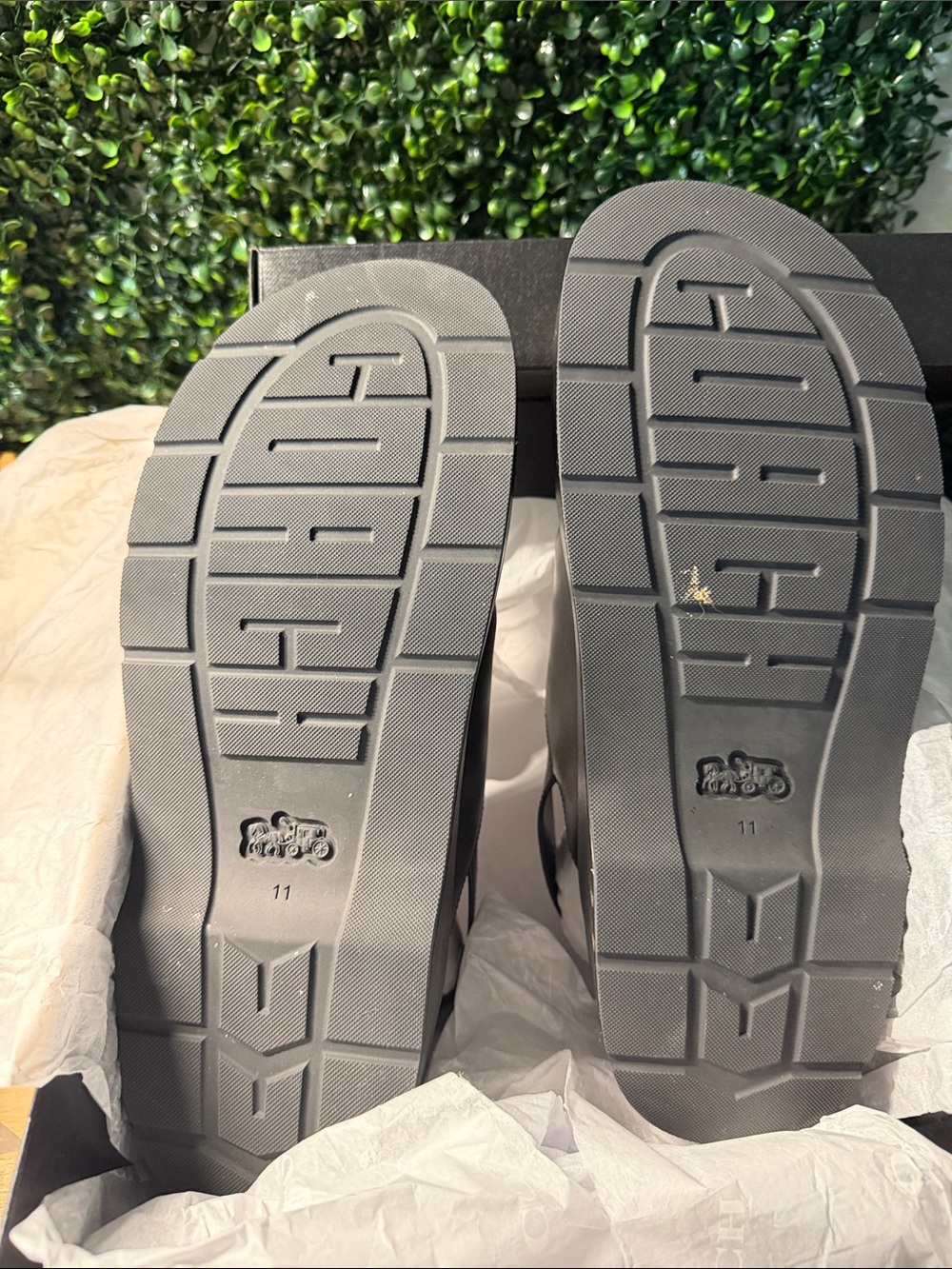Coach Loved Leather Slip-On Clogs with Signature 'C' Accent - Picture 3 of 7